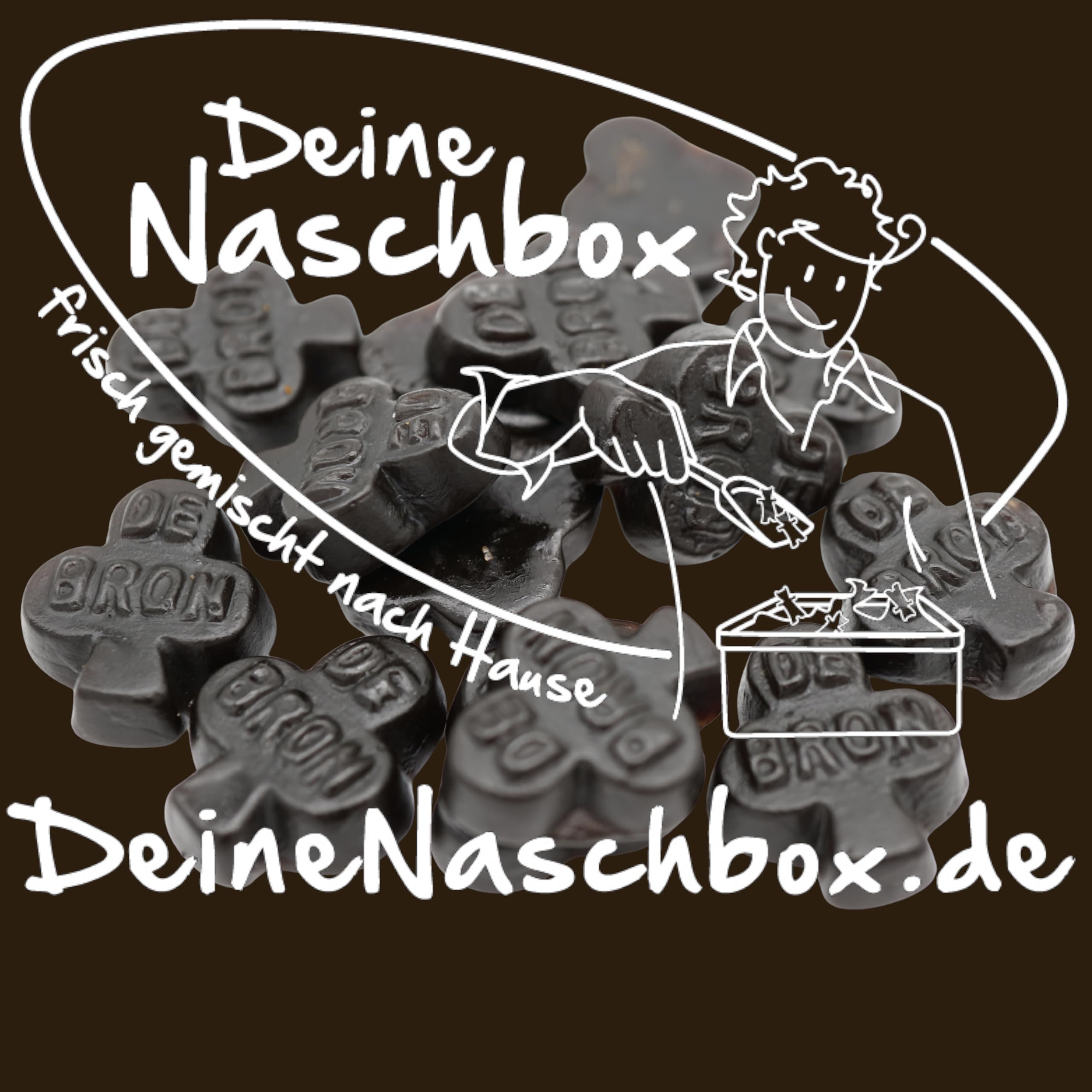 Deine Naschbox | Zuckerfreie Salzige Lakritz Kreuze | 3kg Mega Pot | XXL Großpackung für Party, Candybar & als Geschenk | Gelatinefrei | Extra stark