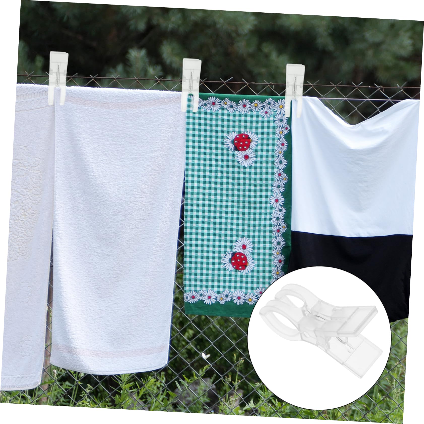20pièces Clips De Serviette Anti-Vent pour Plage Pince pour Draps De Linge Et Serviettes Fixateur pour Couettes Set De Transparent