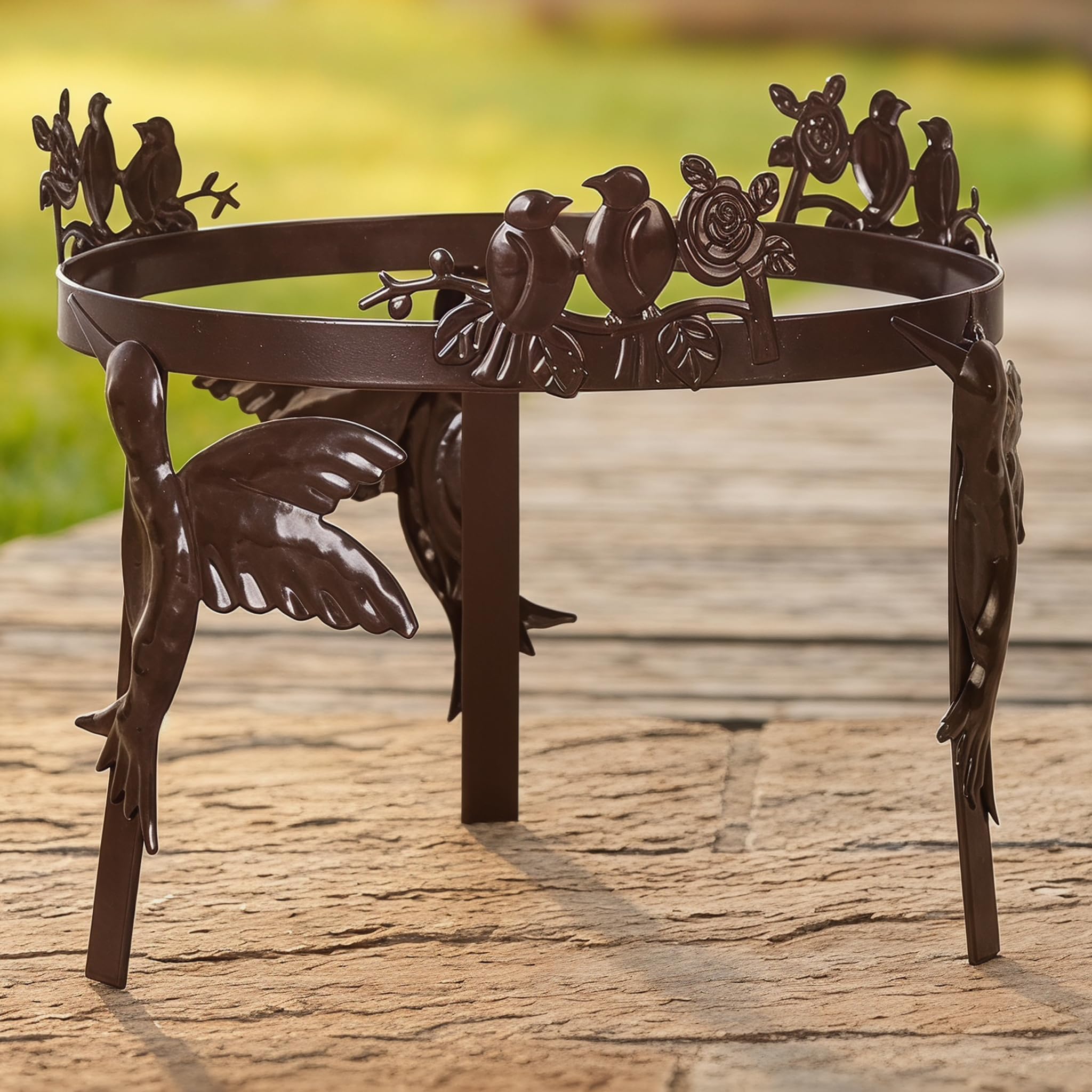Topadorn Gazing Ball Stand Birds & Flowers