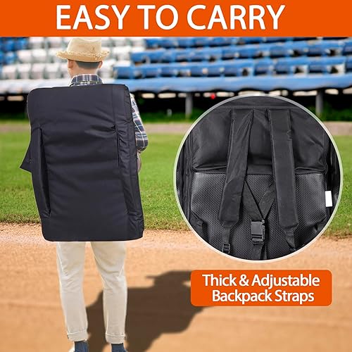 Miniatura 4 de Smartxchoices Paquete de 2 asientos de estadio de 21 a 25 pulgadas de ancho, sillas plegables para estadio, posiciones reclinables acolchadas con