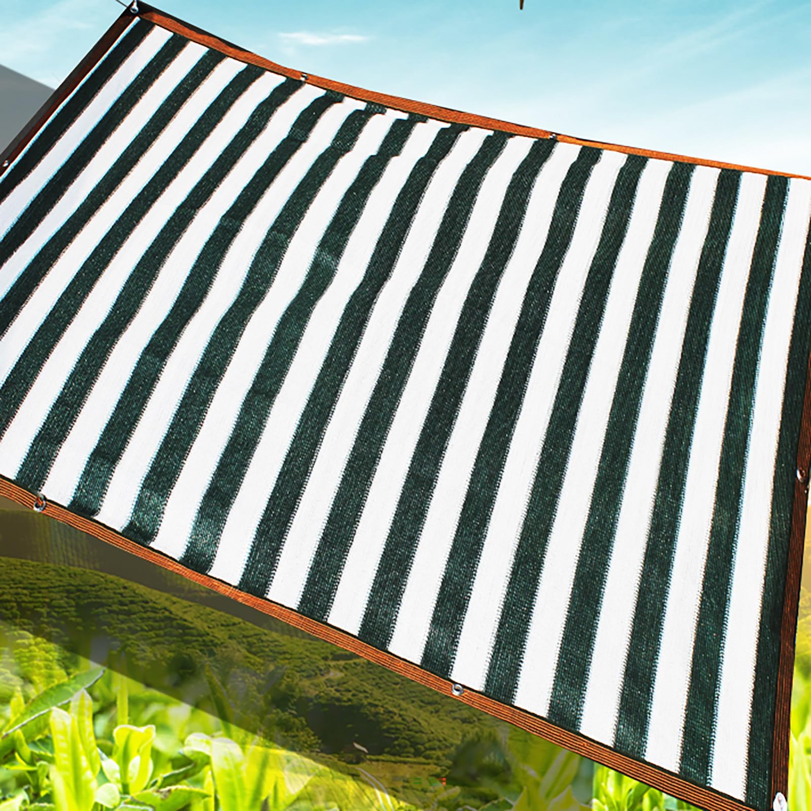 Schattennetz für Terrasse Garten Balkon & Innenhöfe - 4x5M Sonnenschutznetz UV beständig einfach zu befestigen ideal für Gewächshäuser und Fenster.