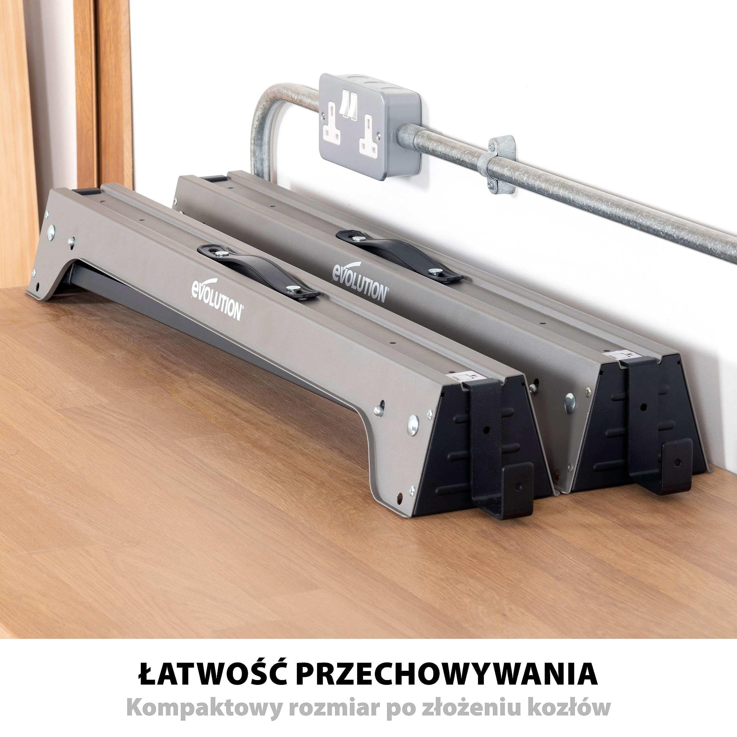 Evolution Power Tools 005-0003 Kozły Warsztatowe, Szary, 82,5 x 13,1 x 74,2 cm; 3,6 kg, 2 Sztuki
