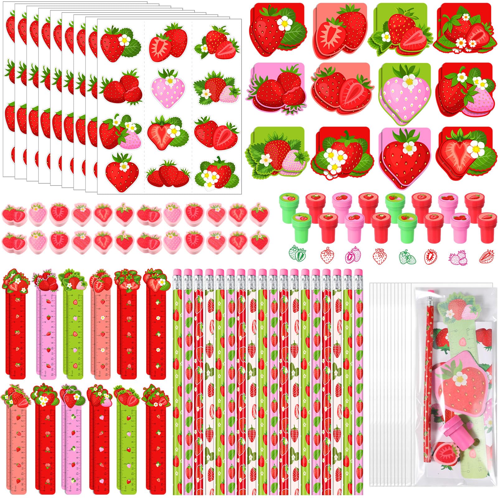 Amazon.com: Cholemy 168 Pcs Strawberry Party Favors Supplies