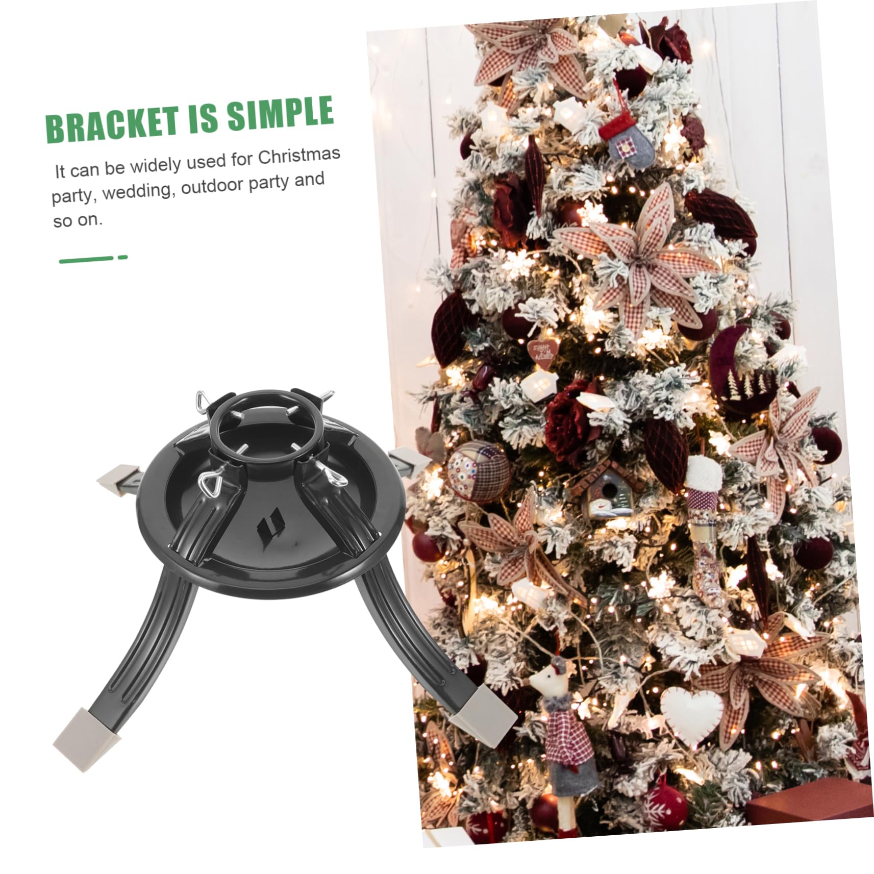 VALICLUD Base del Árbol de Navidad Reutilizable Resistente Verde para Almacenamiento Soporte para Árbol de Navidad Decoración de Interiores