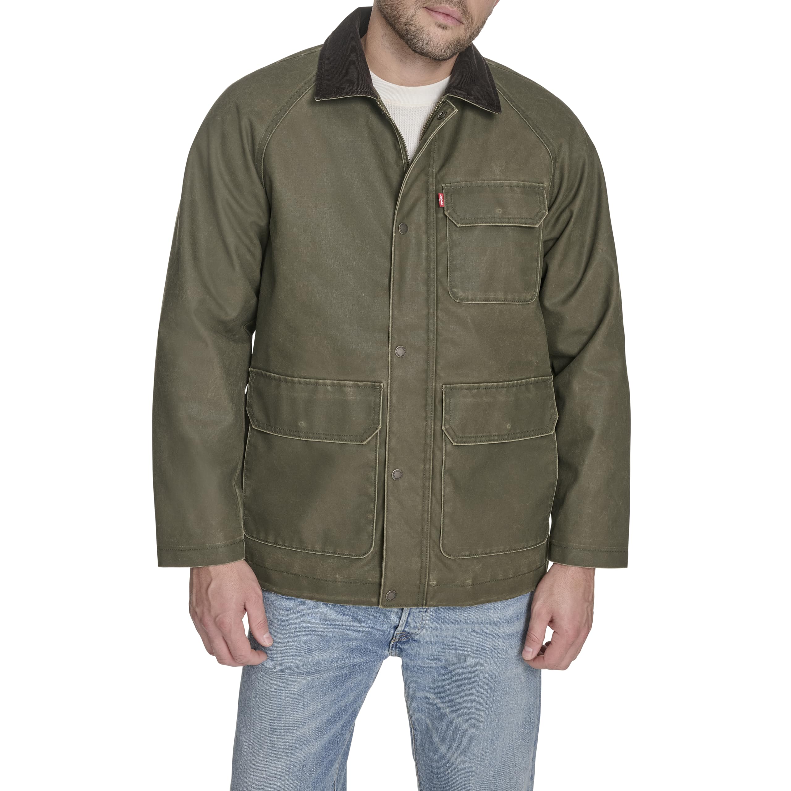 Levi's Men's Cotton Barn Jacket With Corduroy Collar
