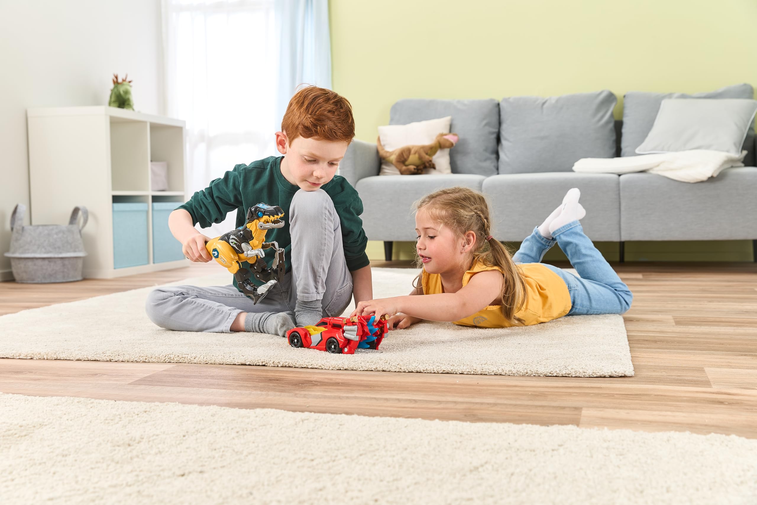 VTech - Switch&Go Dinos DragoRex 2 en 1 Dinocar, Coche y Dinosaurio Transformable, Juguetes Electrónicos Niños +3 Años, Ruge y Lanza Fuego, +60 Sonidos y Frases, Versión ESP