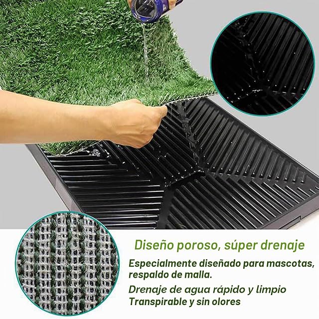 Foto 3 de 7 de Inodoro para perros, alfombra de aprendizaje de la limpieza con separador de orina