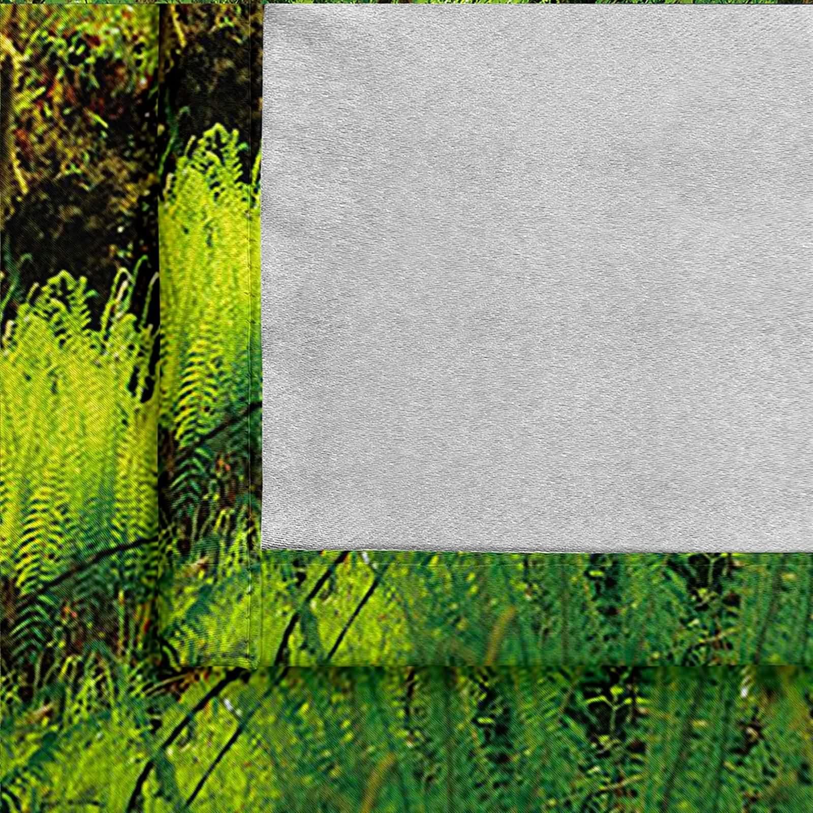 Verdunklungsvorhänge Vintage, Vorhänge Grün Polyester Bäume Landschaft Gardinen 2er Set B 152 x H 183 cm