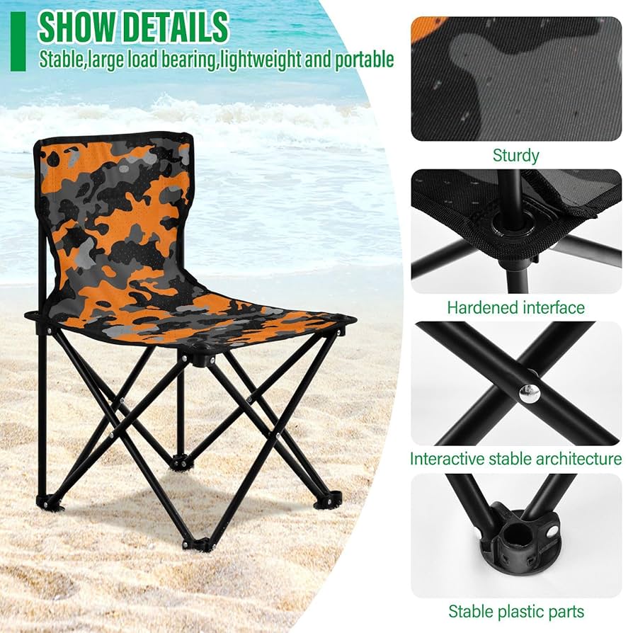 Amazon.com: J JOYSAY Orange Black Camouflage Portable