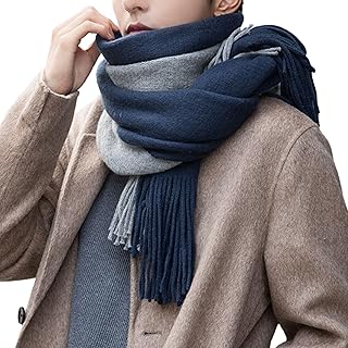 [Clove Cube] 【クローブキューブ】マフラー カシミヤタッチ 大判 厚手 バイカラー ストール フリンジ 防寒