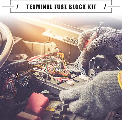 Miniatura 2 de Motoforti Kit de bloque de fusibles de terminal MRBF 40A, doble voltaje máximo de 58 V para automóvil, barco marino, RV, plástico, negro, 1 juego