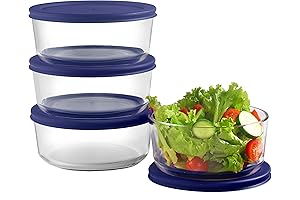 BOVADO USA 4 Cup Glass Food Storage