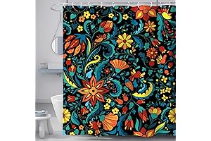 Frida Kahlo Inspired Day of the Dead Halloween Mexican Rose Shower Curtain