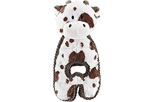Outward Hound Cuddle Tugs Cow Plush Squeaky Dog Toy