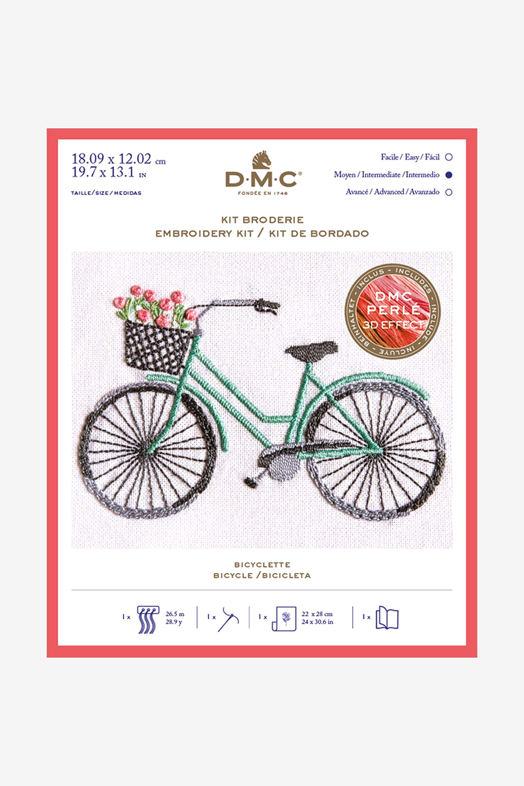 DMC Bicycle Embroidery Kit, Multi, Small - Image 3