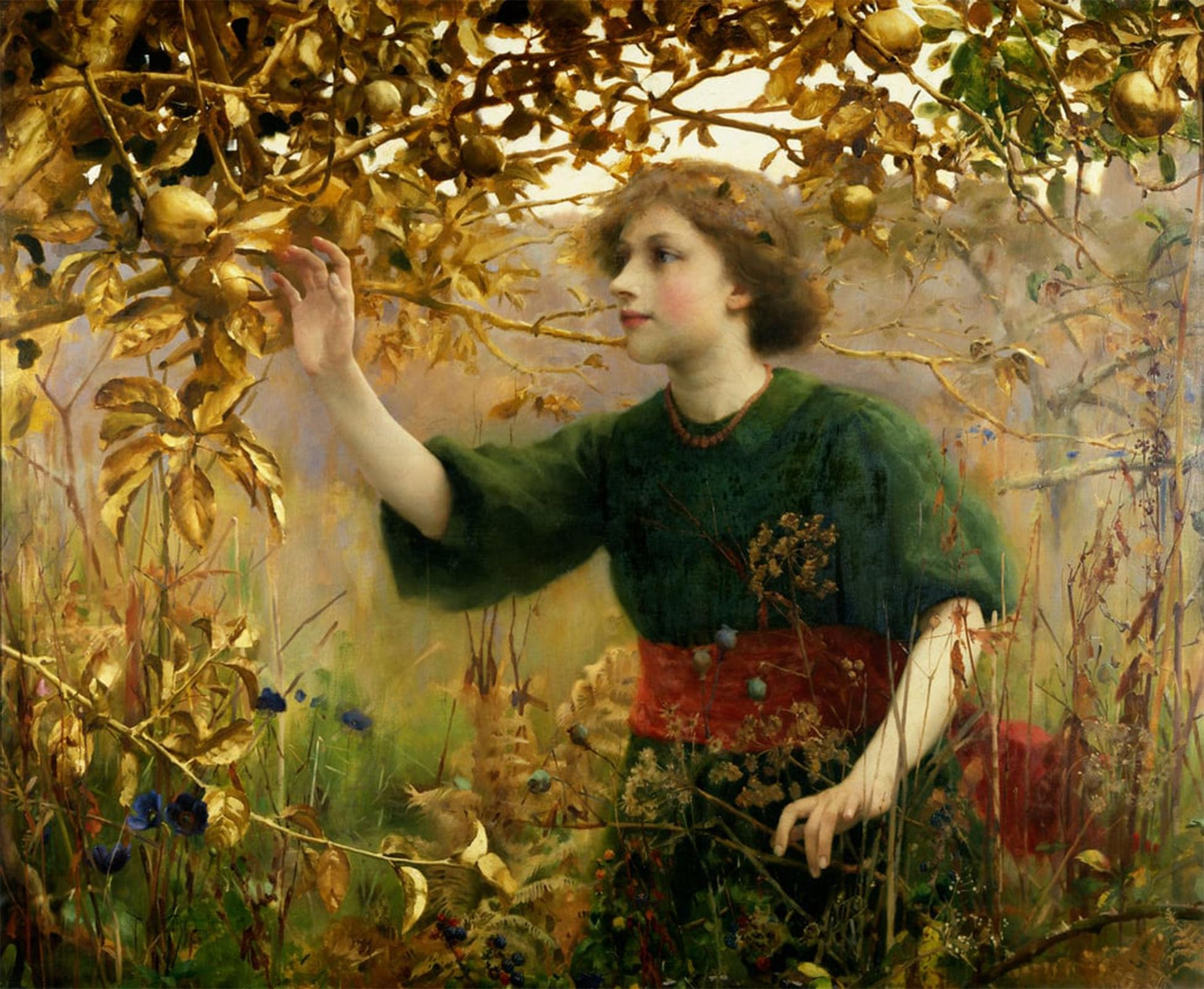 Posteriik No Frame Famous Modern Artwork Art Mural A Golden Dream By Famous Painter Oil Paintings Pictures For Home Decor 60X90cm