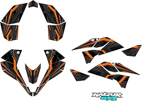 Kit de gráficos para KTM 450XC 450SX 525XC 525SX (2008-2013) serie Prime Orange 16 mil  ATV UTV Dirt Bike Adhesivos, Quad Dirtbike Racing Decal