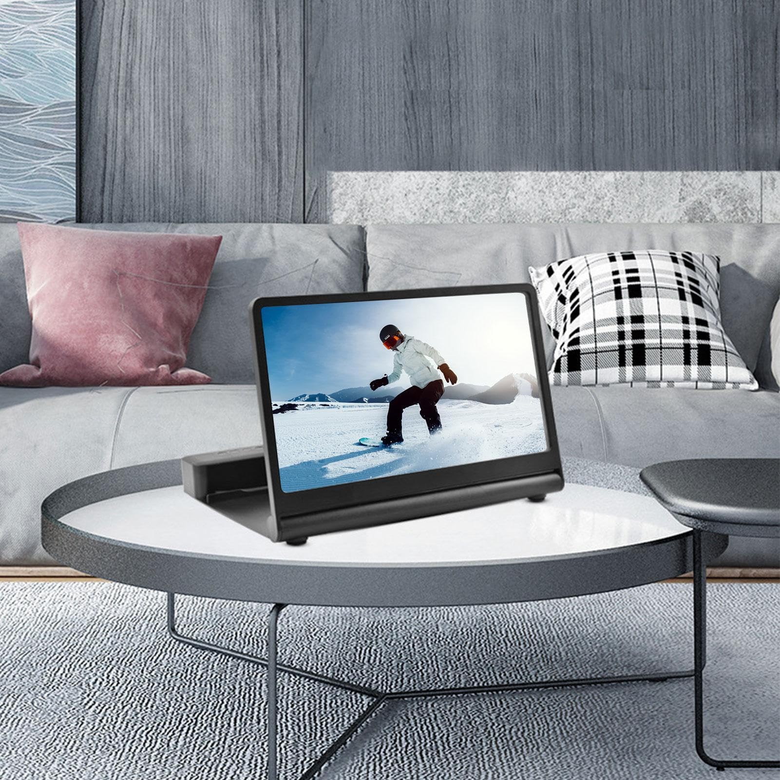 Lupa De Pantalla Del Teléfono - Amplificador De Pantalla 3D HD De 12 Pulgadas, Soporte Móvil Plegable, Visualización Ampliada Clara Con Diseño Portátil | Ver Videojuegos Para Teléfono, Tabl