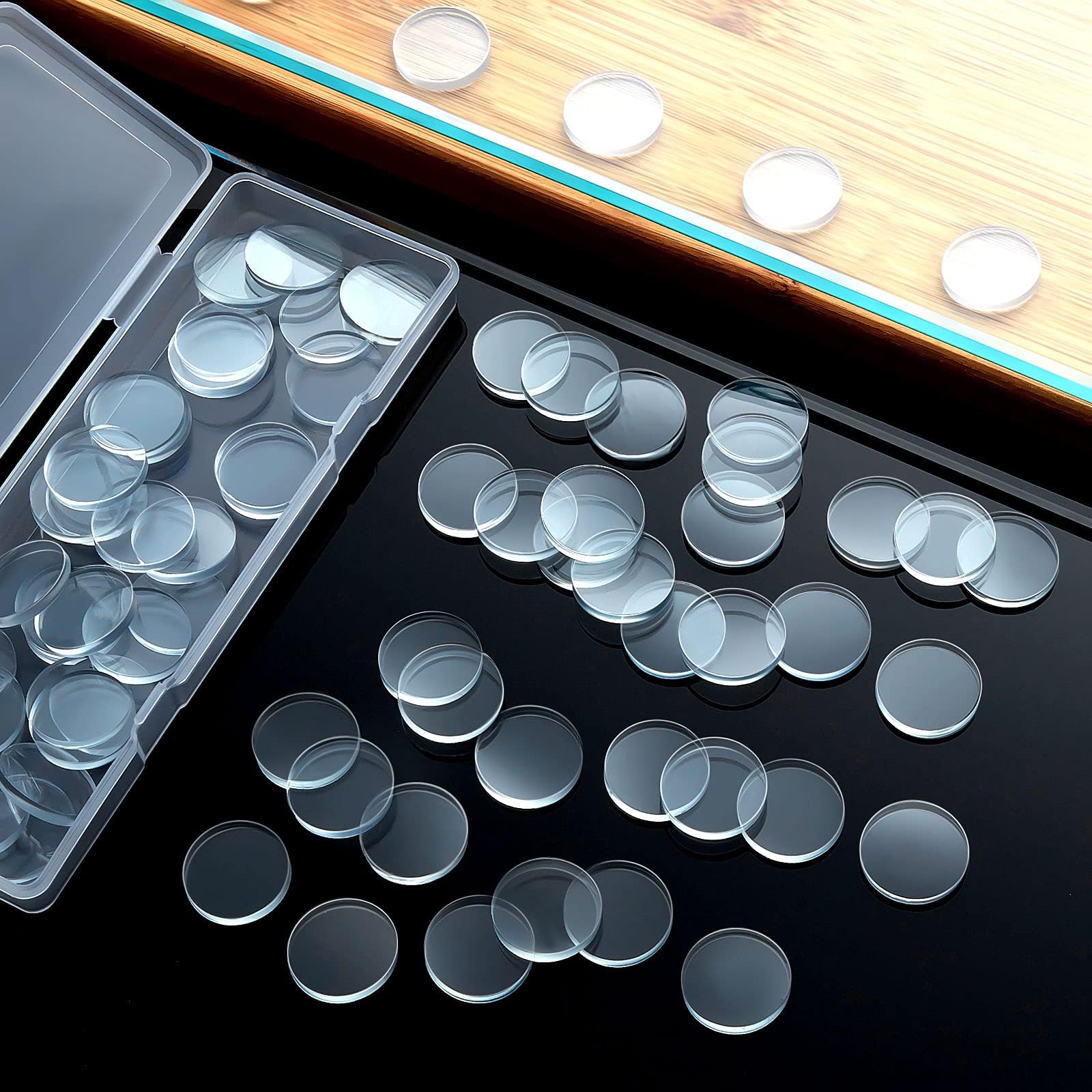 Clear Glass Table Top Bumpers,Soft Material,to Control The Movement of
