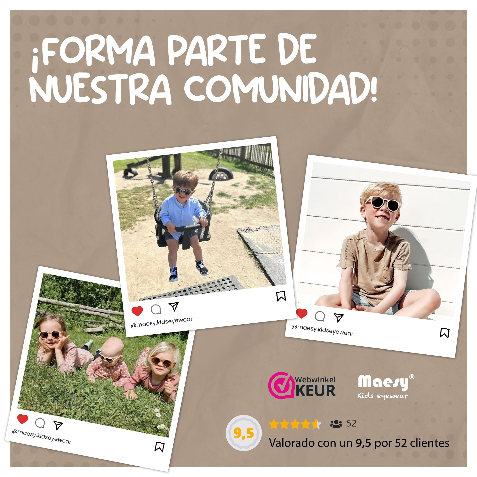 Gafas de Sol para Bebé, 0-2 Años, Protección Polarizada UV400, Montura Flexible y Blanda, Cinta Elástica Ajustable, Gafas de Sol Seguras y Cómodas para Bebés, Noah