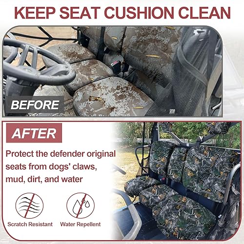 Miniatura 2 de StarknightMT Funda de asiento UTV Defender  Fundas de asiento impermeables a prueba de polvo compatibles con Can Am Defender DPS MAX 6X6 PRO