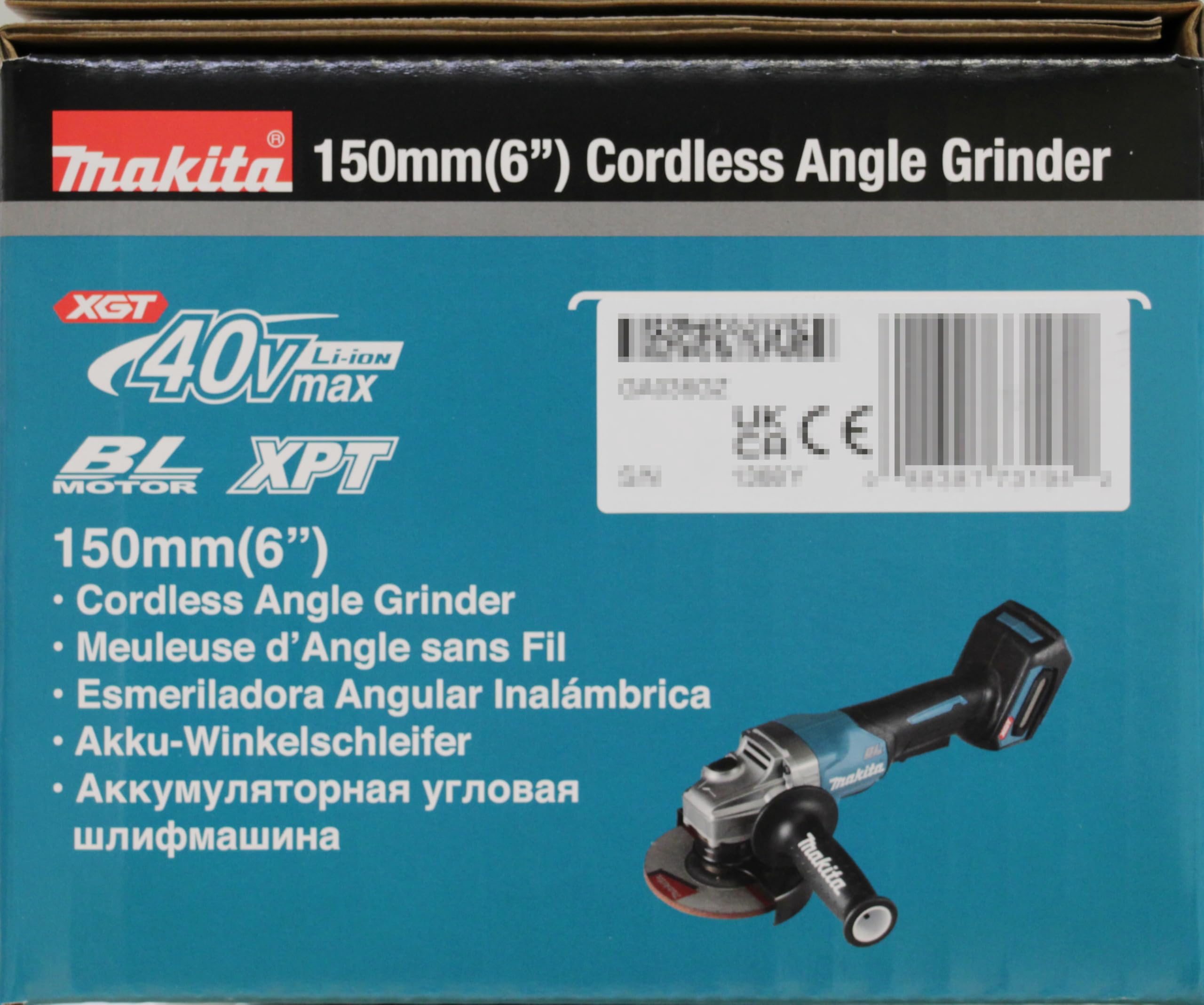 Miniamoladora BL 40Vmax XGT 150mm Palanca AFT marca Makita