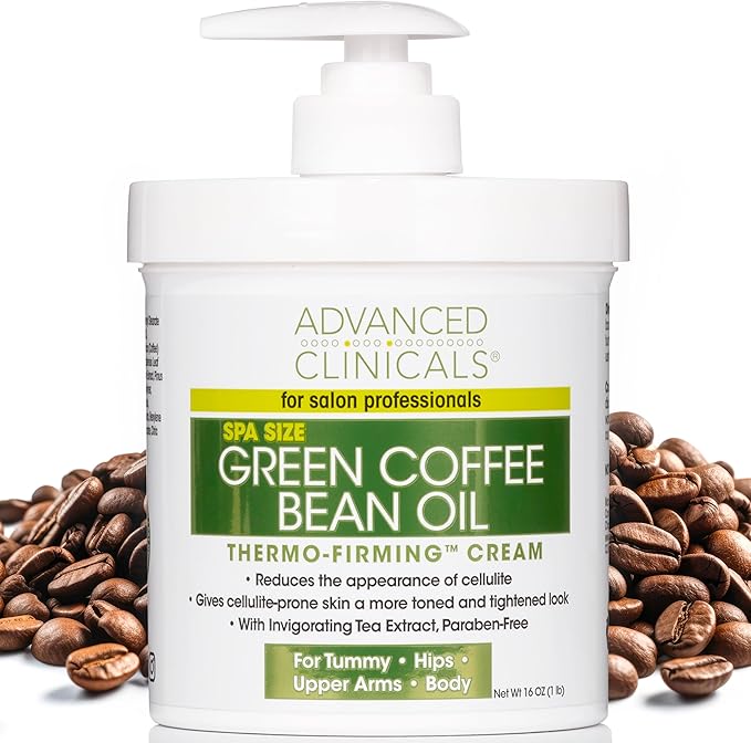 Advanced Clinicals Green Coffee Bean Oil Thermofirming Body Cream 16oz