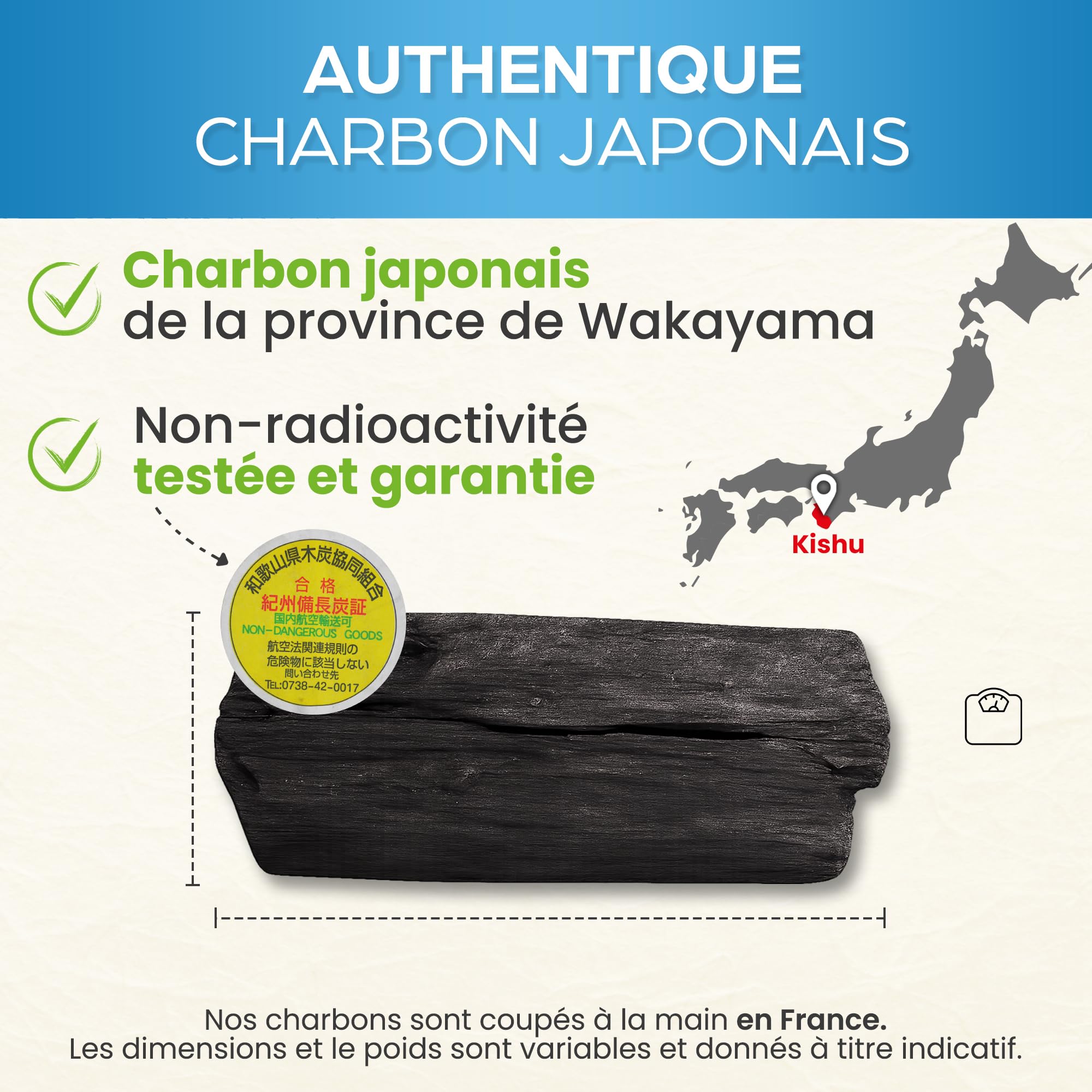 ORINKO Kit de Purification d'Eau : Binchotan et Carafe en Verre, Binchotan de Kishu Bio 40 g avec Carafe Filtrante 1,6 L, Charbon Actif Japonais pour Eau + E-Book
