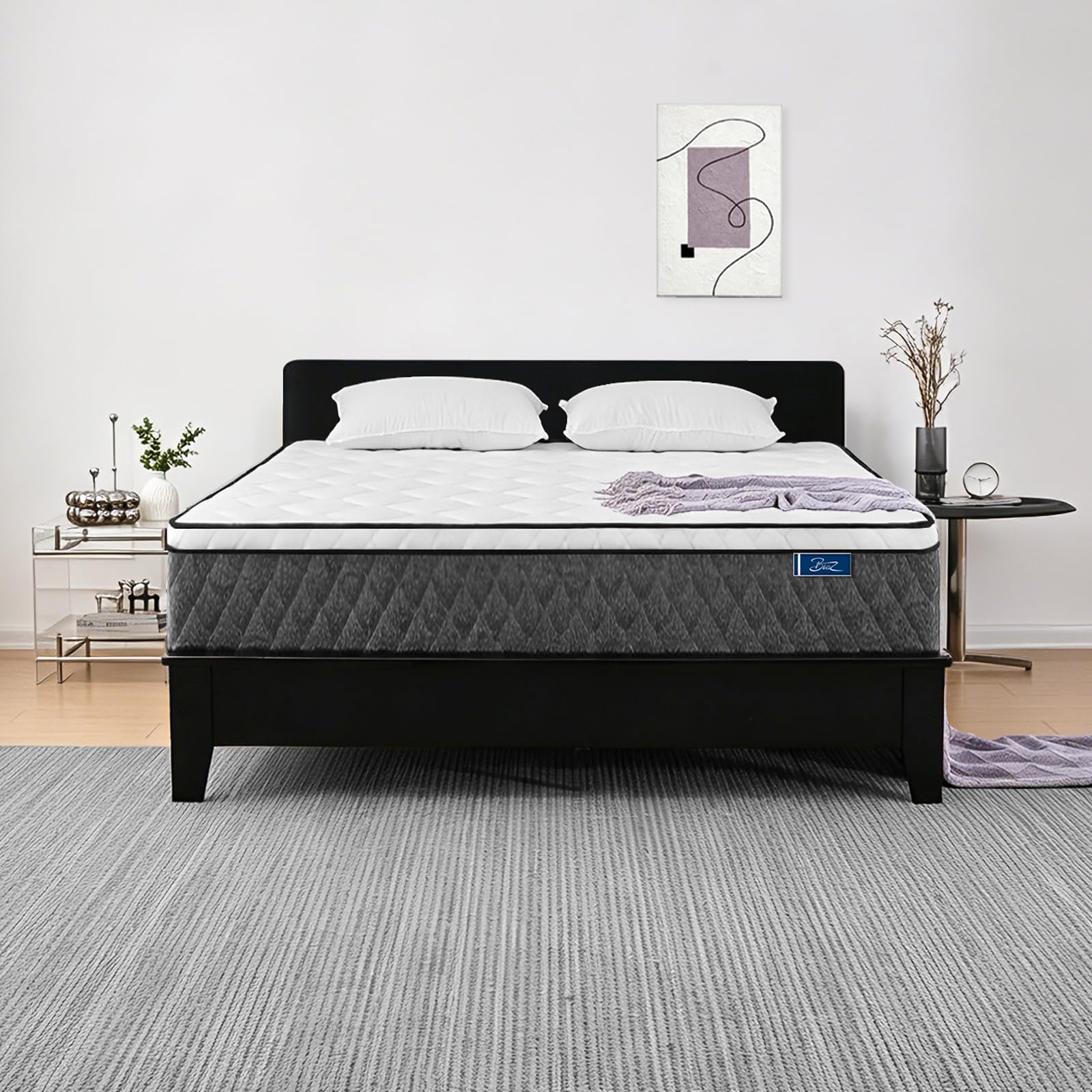 Amazon.com: Bixazx Queen Mattress, 12 Inch Cooling Hybrid Queen