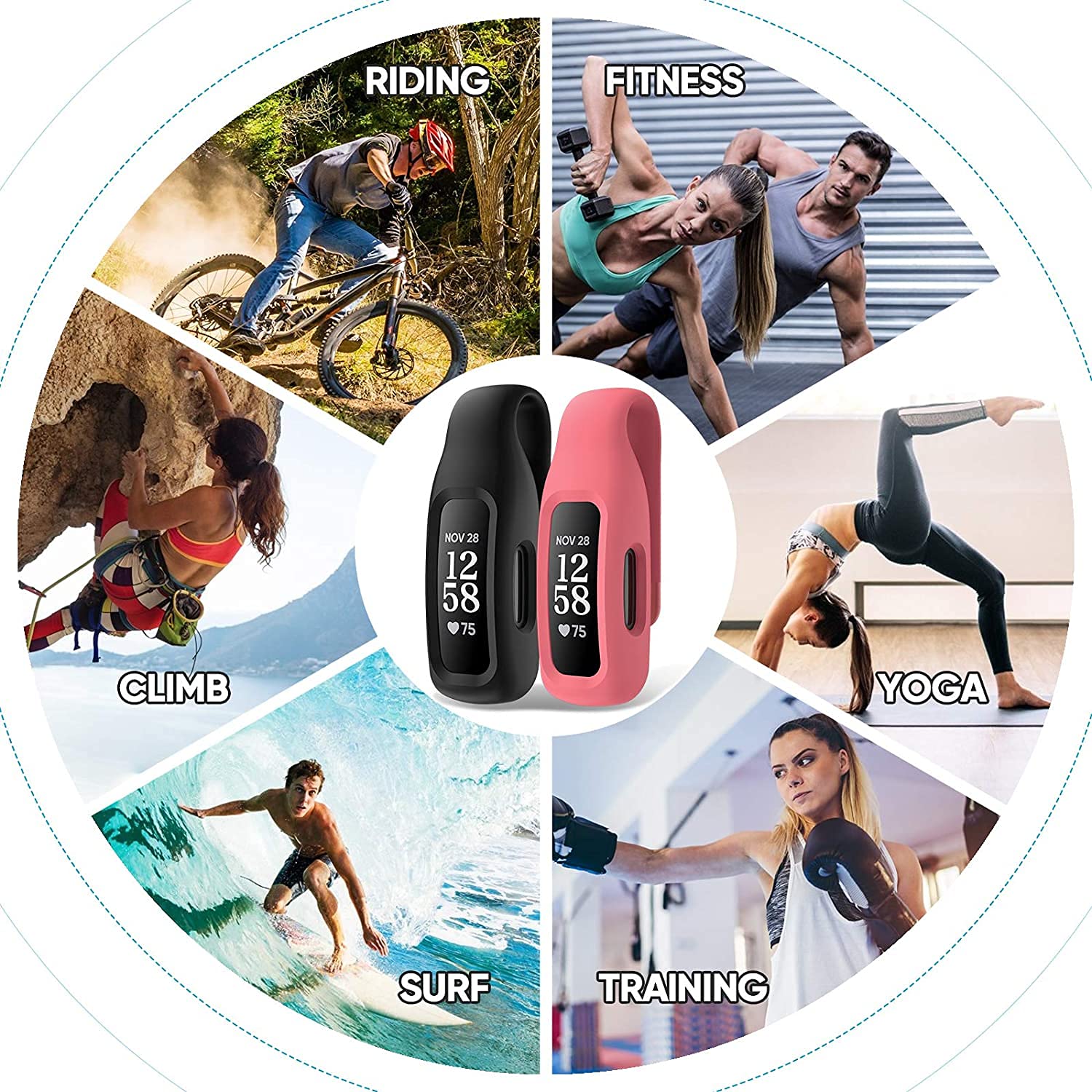 NEO+ Uchwyt na klips kompatybilny z Fitbit ace 3 i Inspire 2, Inspire 3 zamiennik paska. Nie pasuje do innych trackerów.