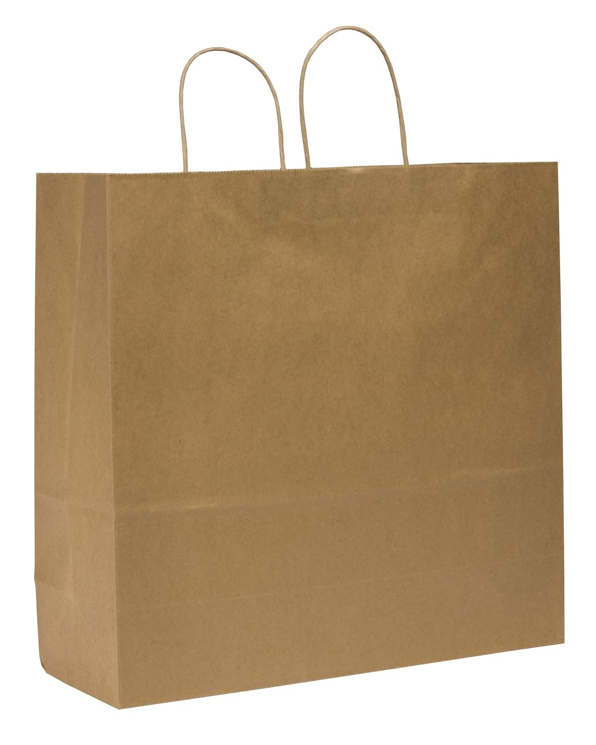Duro ID# 87130 Downtowner Shopping Bag 65# 100% Recycled Natural Kraft 200pk 6 x 16 x 19-1/4