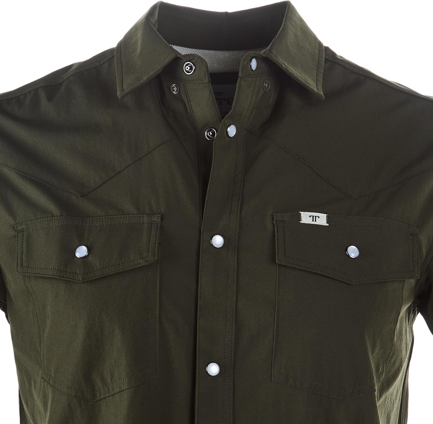 Ferrell Men's Olive Vented Pearl Snap Shirt Olive XL