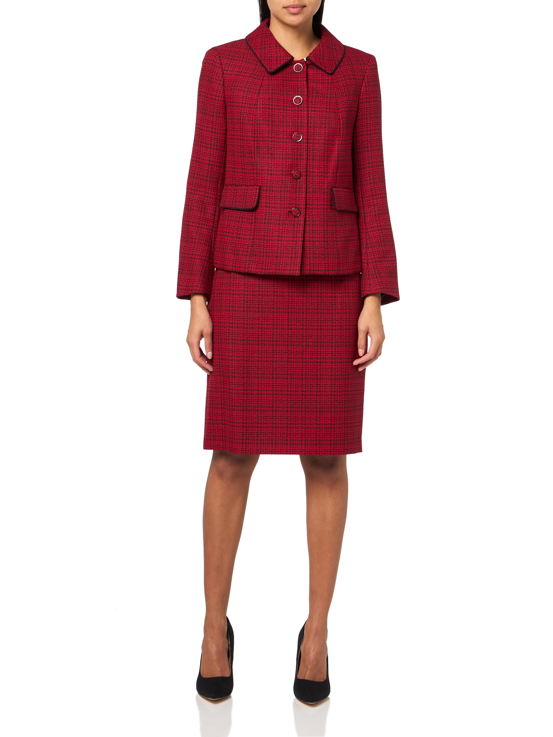Le Suit Womens One Button Blazer Skirt 2pc Set
