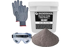 10 LBS #100 Grit Medium Aluminum Oxide Blast Media for Superior Sandblasting