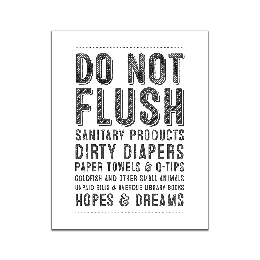 amazon-com-do-not-flush-list-funny-bathroom-sign-unframed-11x14-art-print-handmade-products for Free Printable Do Not Flush Signs Amazon.com: Do Not Flush List - Funny Bathroom Sign - Unframed 11x14 Art Print : Handmade Products for Free Printable Do Not Flush Signs