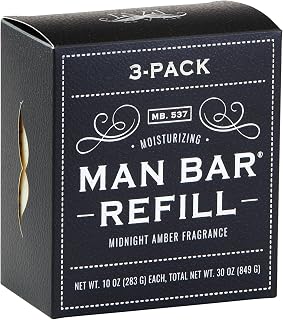 San Francisco Soap Company Man Bar Refill - Midnight Amber (3 x 10 Ounce Bars)