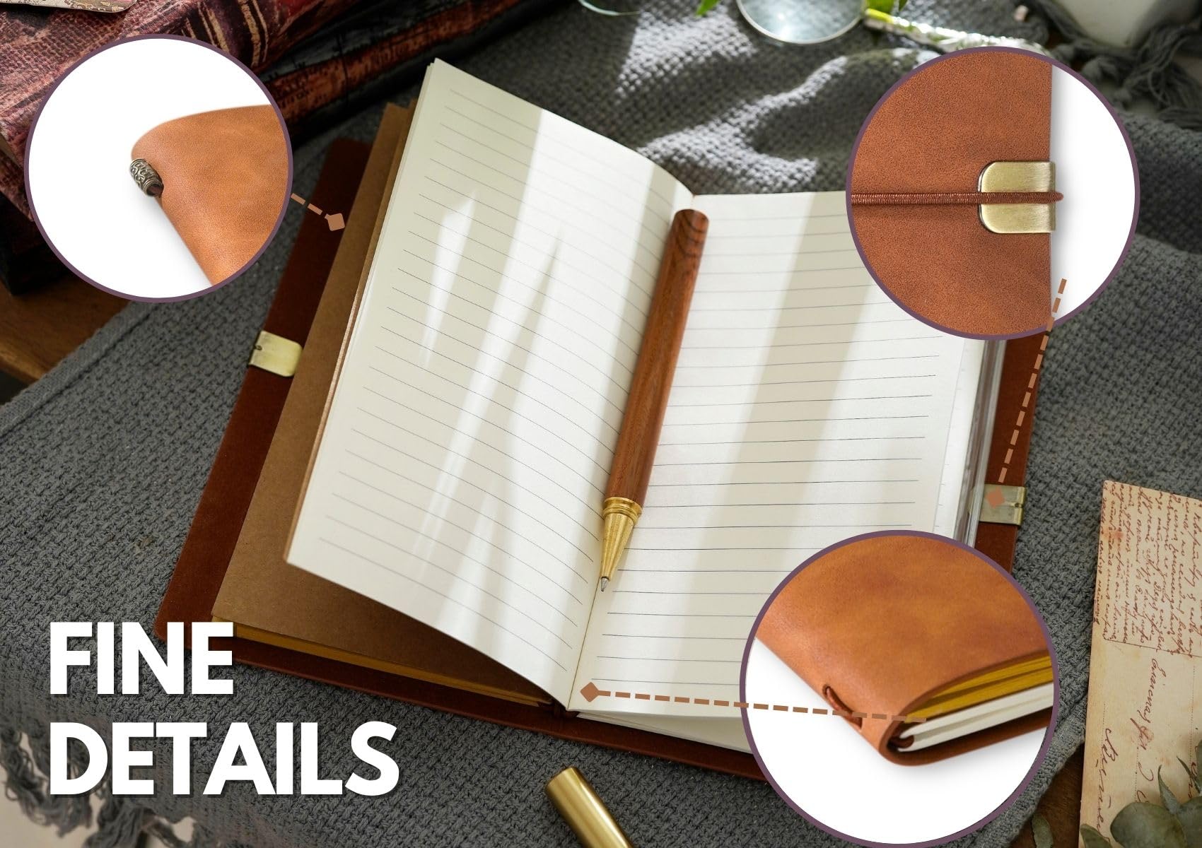 InnoBeta Godfather Gifts from Godchild - Brilliant Ideas I Had Journal and Pen Set - Refillable Notebook 7x5 Inches