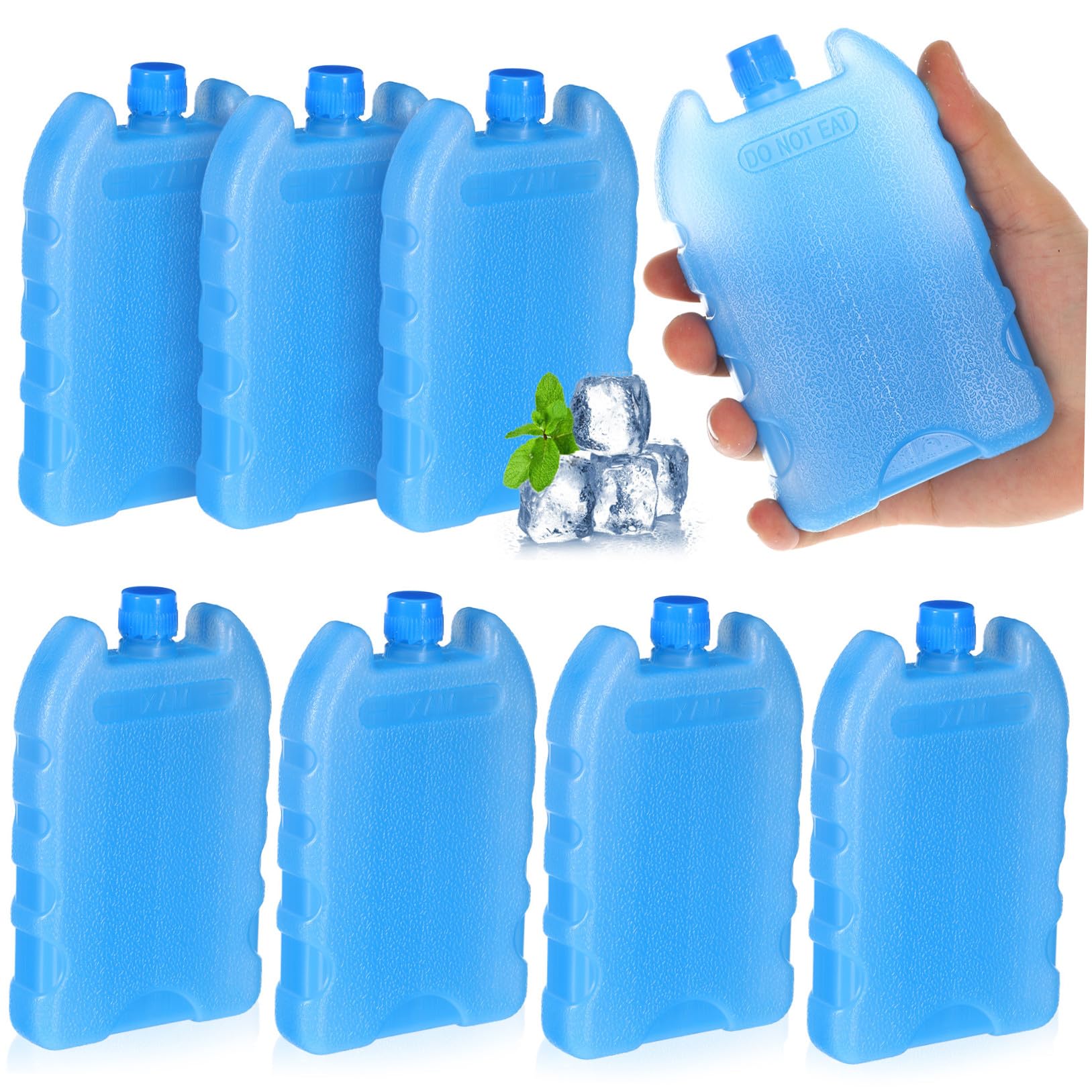 Didiseaon Ice Packs for Cool Box: 8pcs Freezer Blocks Reusable Ice Blocks for Cool Bags Freezer Packs for Air Coolers for Office Bedroom Living Room Lunch Box And Camping