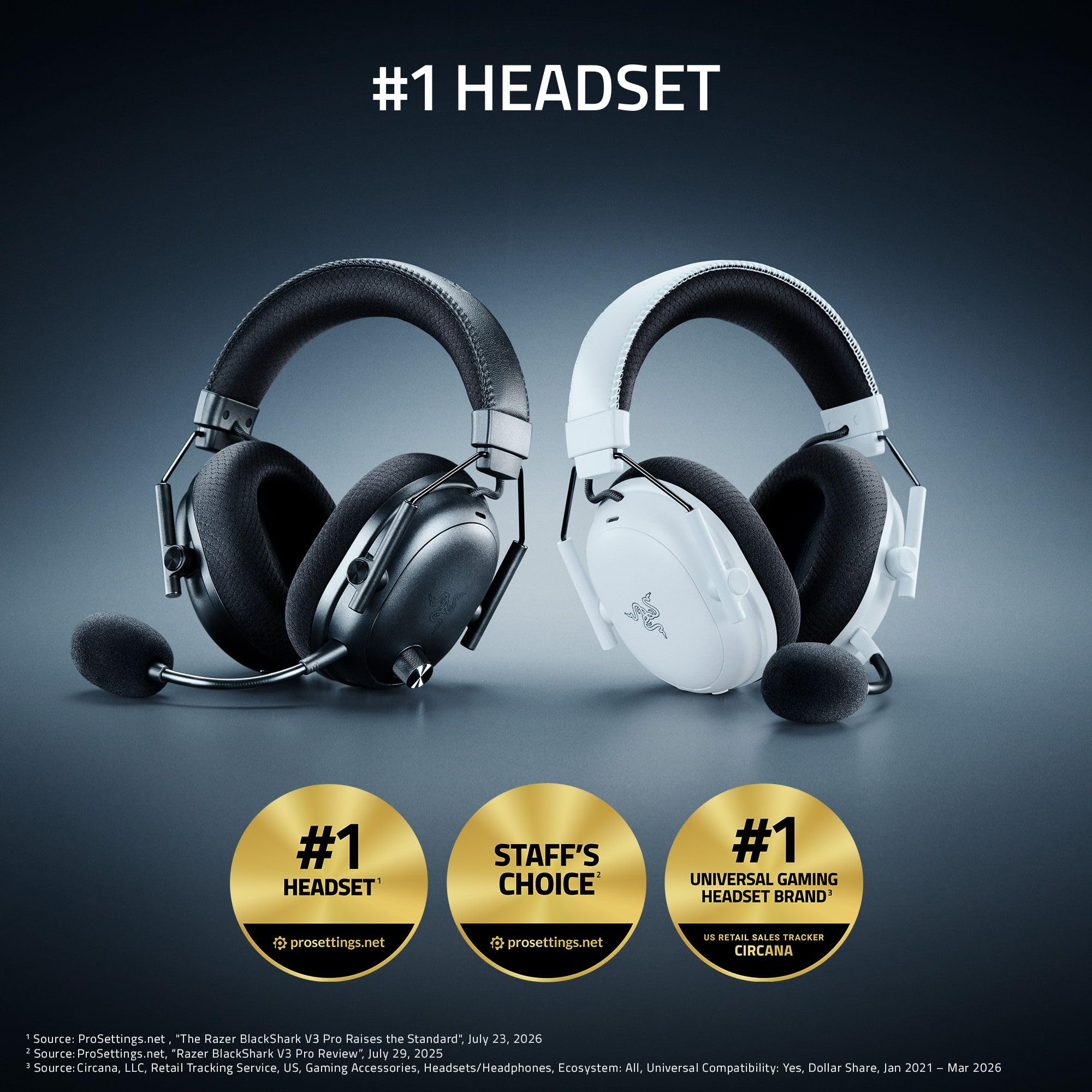 Razer BlackShark V3 Pro Wireless ANC Gaming Headset for PC: Full
