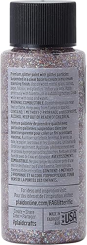 Miniatura 2 de Paquete de 12: Pintura acrílica con purpurina FolkArt® Glitterific Fine™