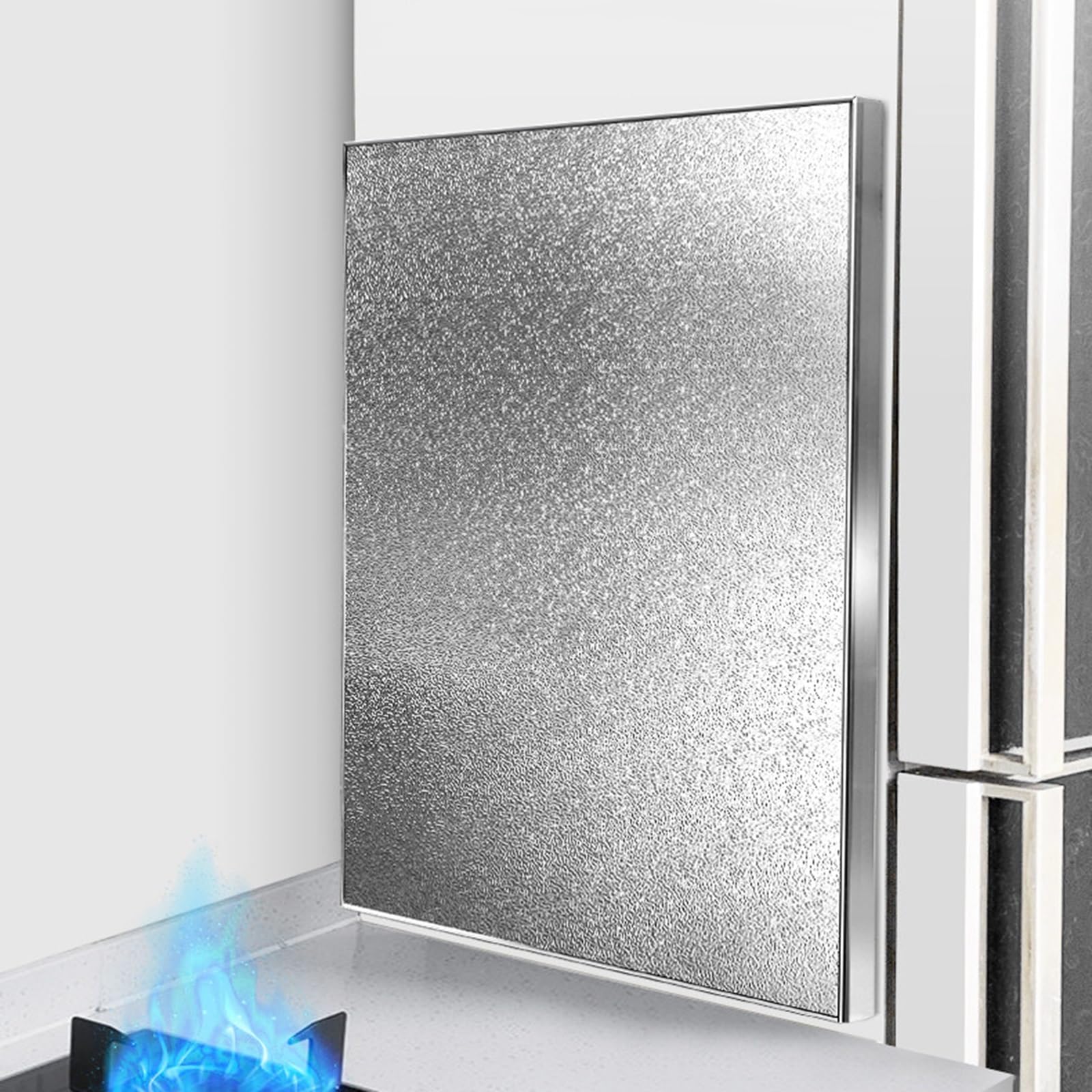 Ognioodporny panel termoizolacyjny, aluminiowy panel termoizolacyjny, płyta grzewcza do piekarnika lodówki, mata przeciwpożarowa do kominka, lodówek i mebli (typ adsorpcji, 60 x 100 cm)