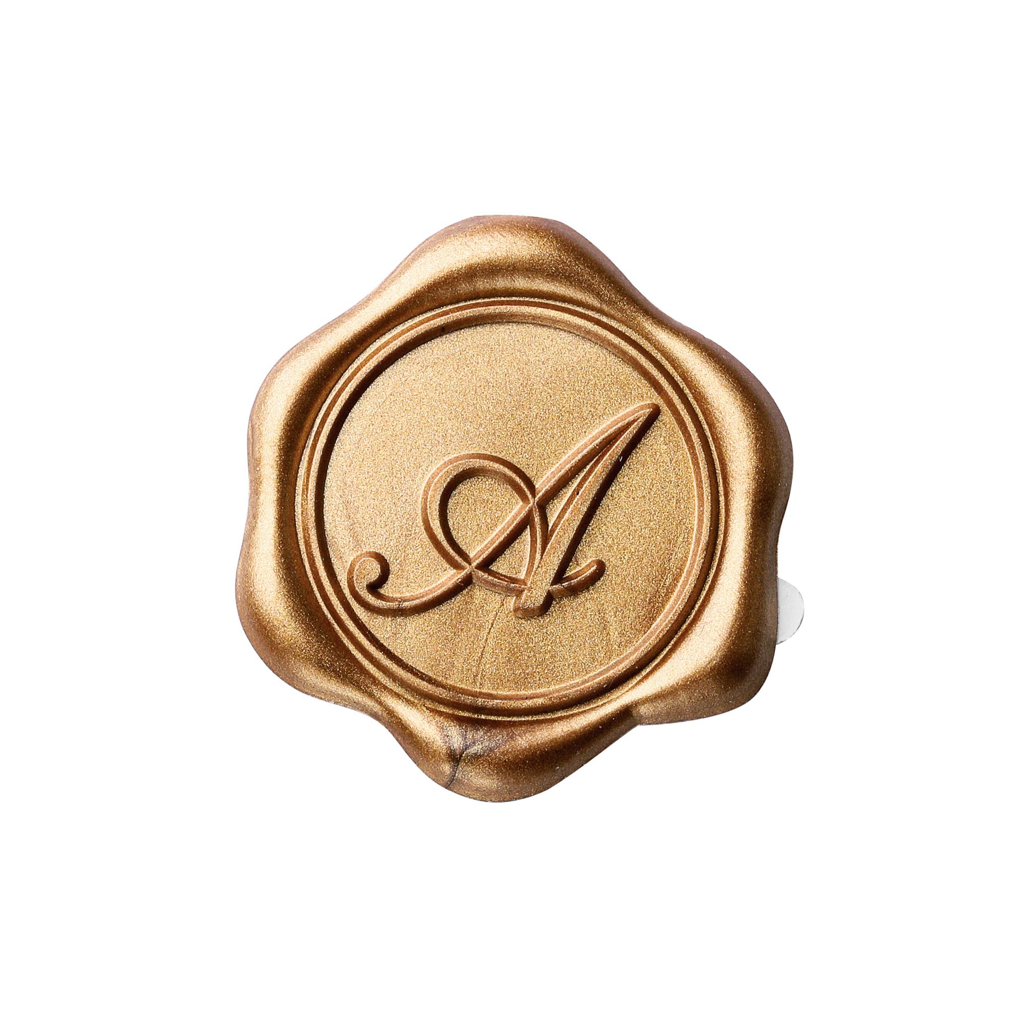 Yoption Self-Adhesive Wax Seal Stickers - 100 Pack Antique Gold Letter W For Envelopes, Wedding & Gifts - View #5