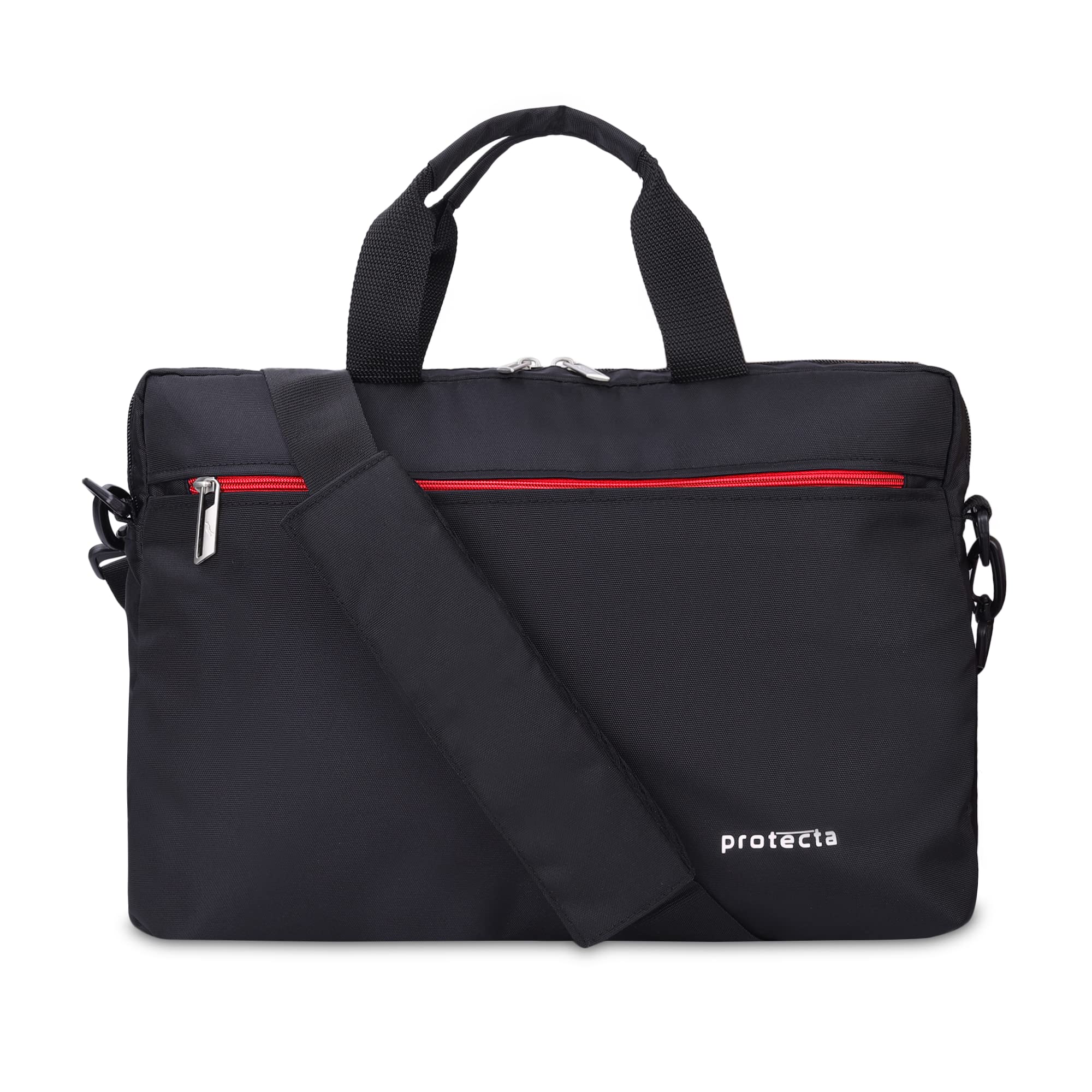 Protecta Staunch Ally Lite Office Bag Briefcase for Laptops With Screen Size Up To 13.3 Inches - Black & Red (B09T6Y5865) Amazon Price History, Amazon Price Tracker