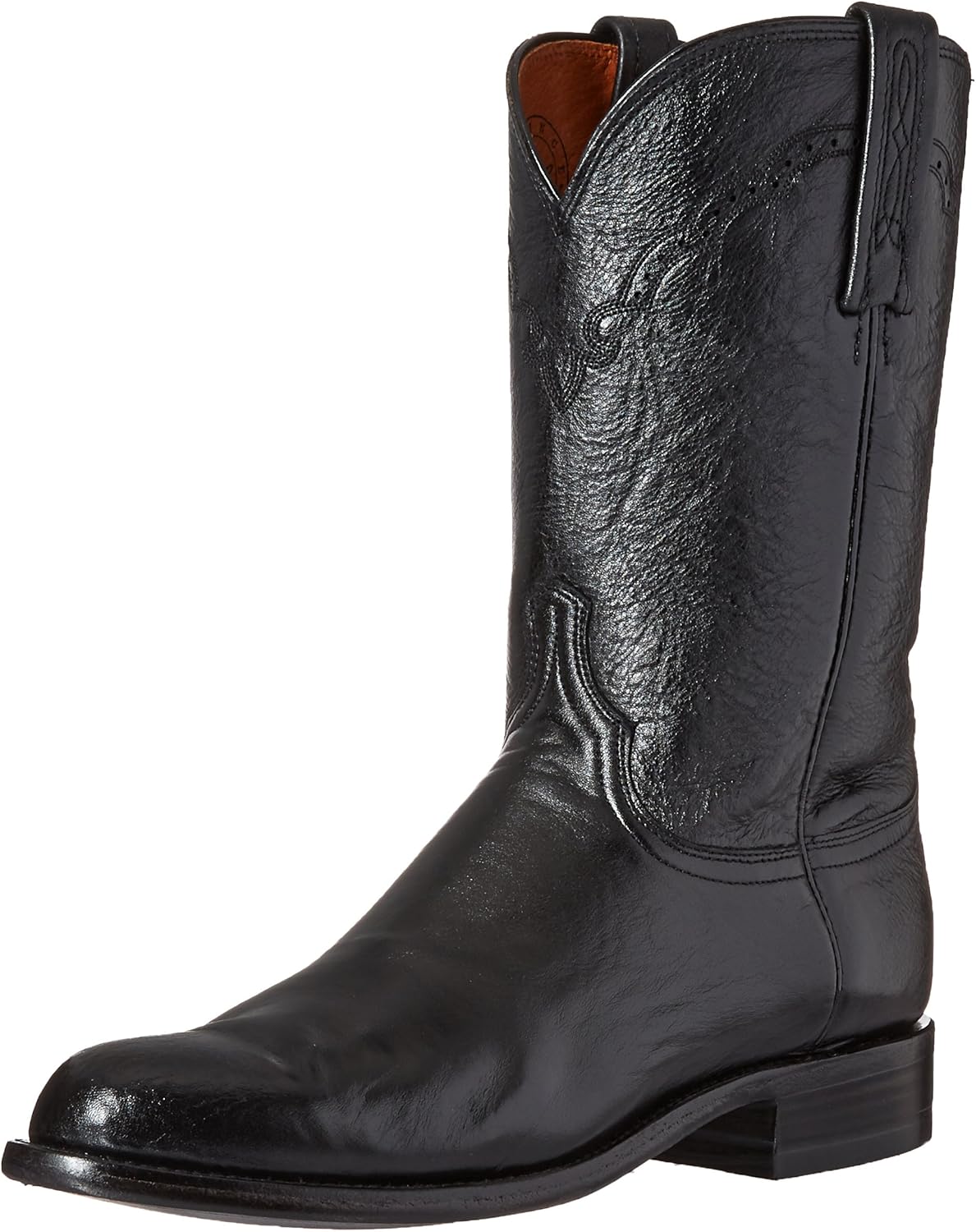 Lucchese Men's Lawrence Black Cherry Lonestar Calf Roper Riding Boot
