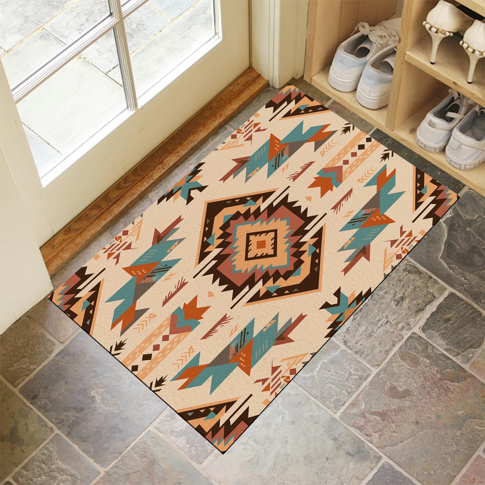 Tapis de porte 80x120cm extérieur lavable et paillasson antidérapant robuste