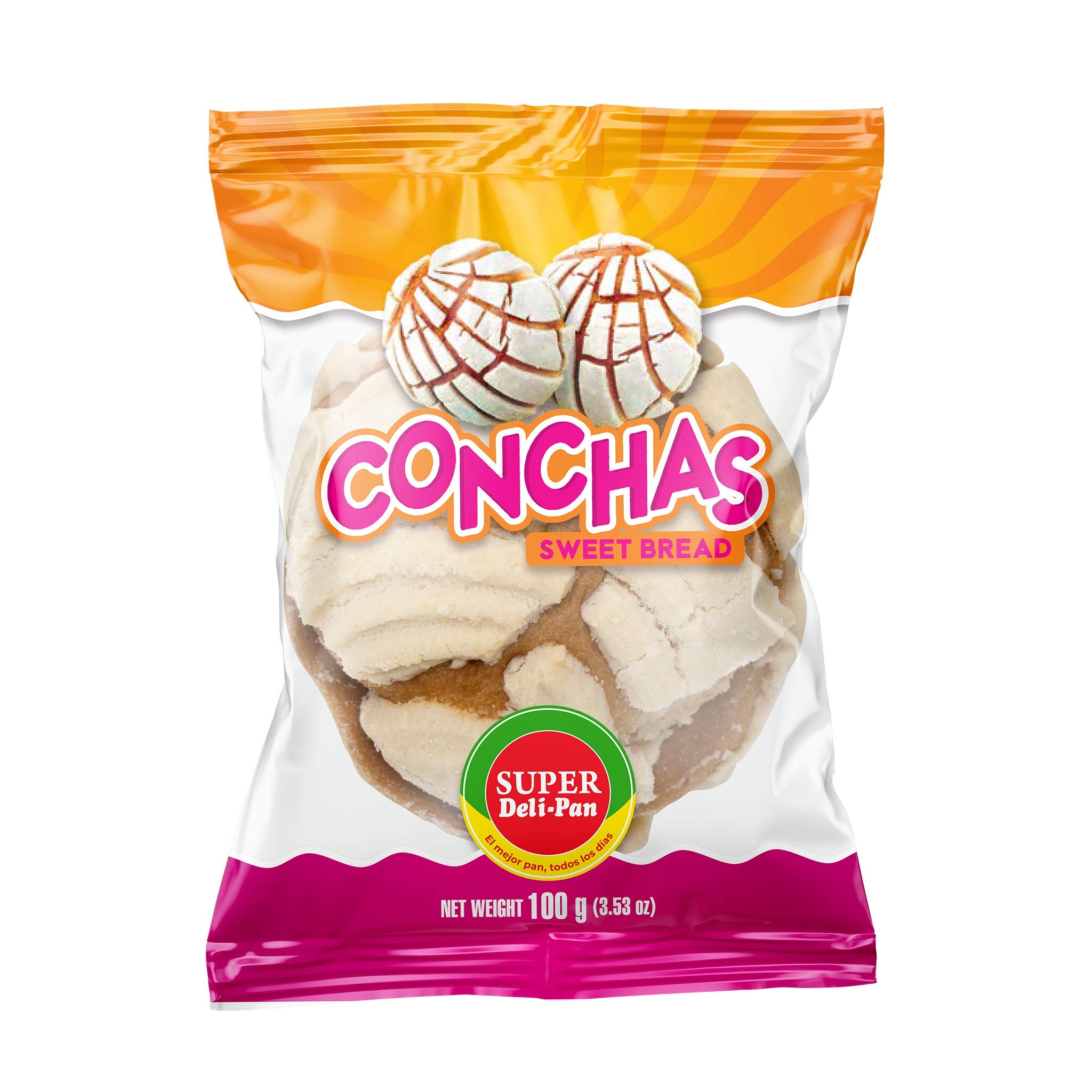 Super Deli Pan Semita Conchas / Conchas Sweet Bread 4-Pack, 8 Pieces in 1 Container (5)