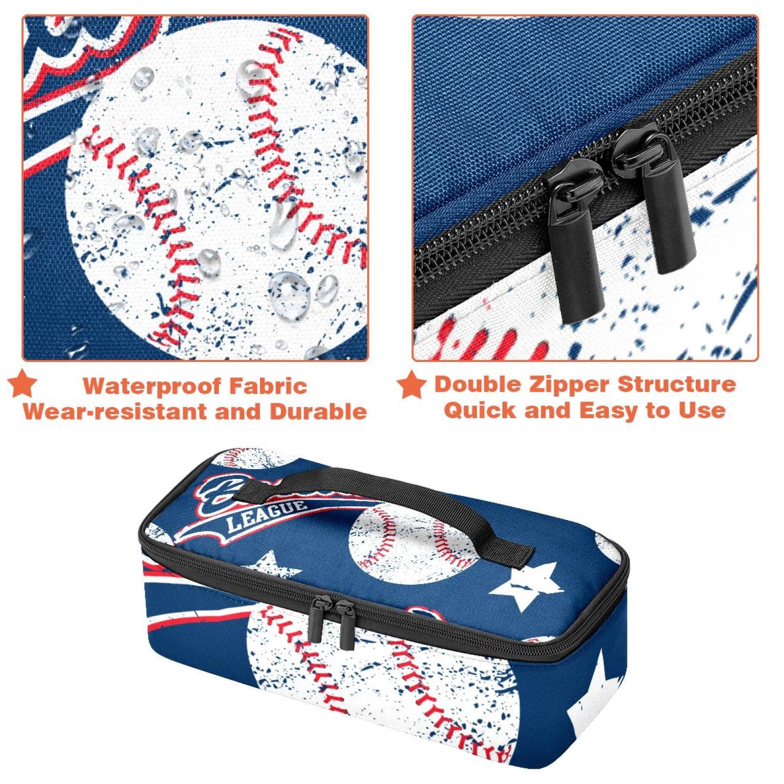 Bolsa de mano y fiambrera, bolsas de béisbol deportivas + bolsas de aislamiento para viajes, trabajo, escuela, picnic, multicolor, Talla Unica