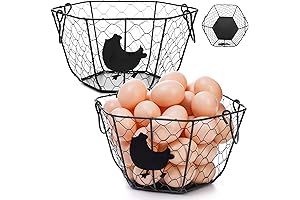 Goaste 2 Pack Egg Collecting Baskets: Farmhouse Storage for Fresh Eggs