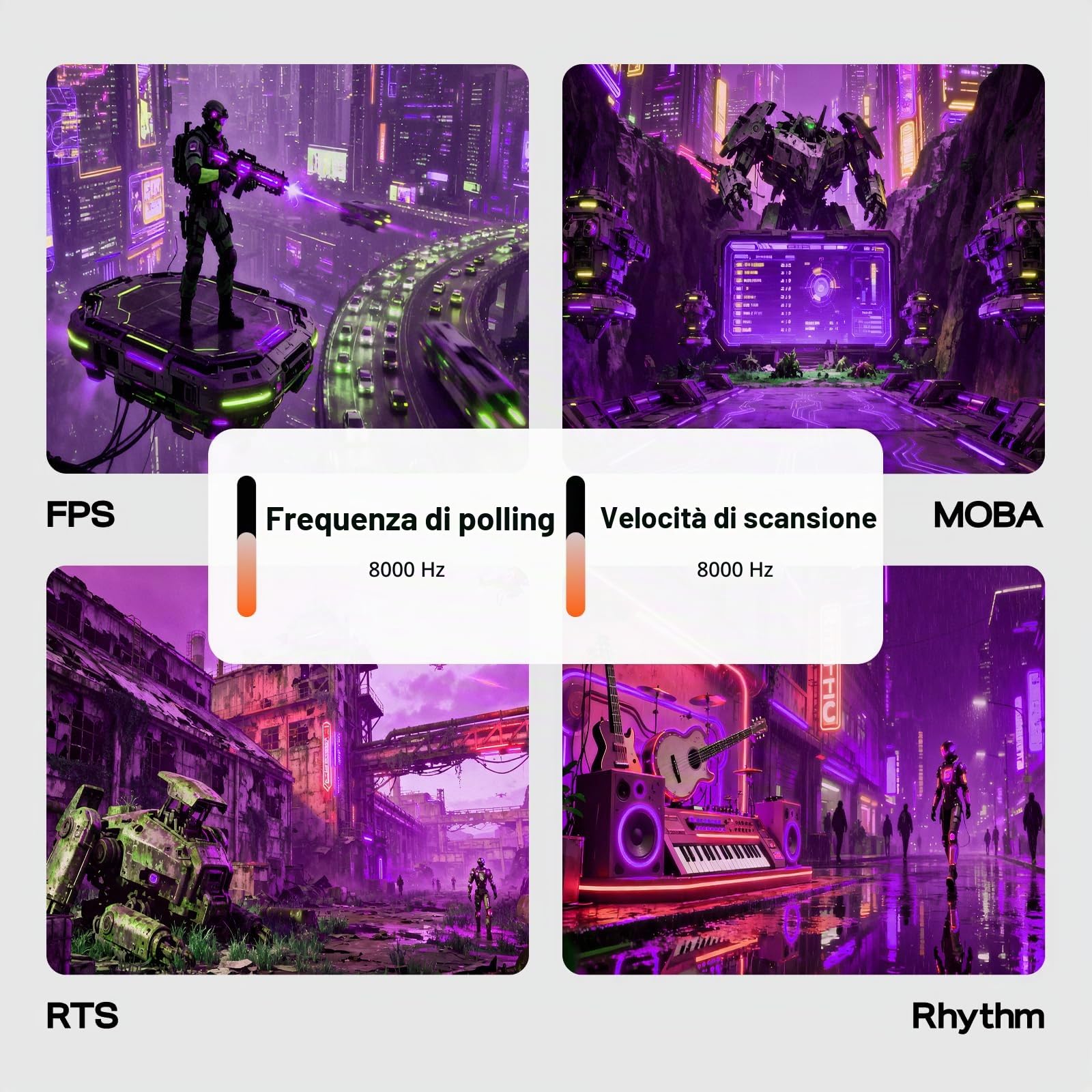EPOMAKER HE30 Tastiera a Effetto Hall con Una Sola Mano, 8K Polling & 0.125ms, SOCD & Snap Key, Adjustable Trigger, PBT Keycap, RGB, Custom Software, Wired Gaming Keyboard for PC/Gamer (Nero)