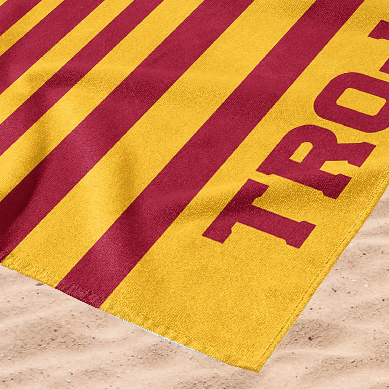 Northwest USC Trojans NCAA Striped Jacquard Beach Towel 36 x 72 Inches - Image 5